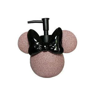 NWB Disney Minnie Mouse Lotion/Soap Dispenser Pump Rose Gold Glitter